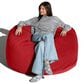 Jaxx Saxx 4" Large Round Bean Bag Chair in Merlot, , large