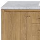 James Martin Vanities Hudson 60" Single Bathroom Vanity in Light Natural Oak with 3 cm Carrara White Marble Top and Rectangular Sink, , large