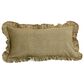 12" x 22" Striped Lumbar Throw Pillow in Off White and Olive, , large