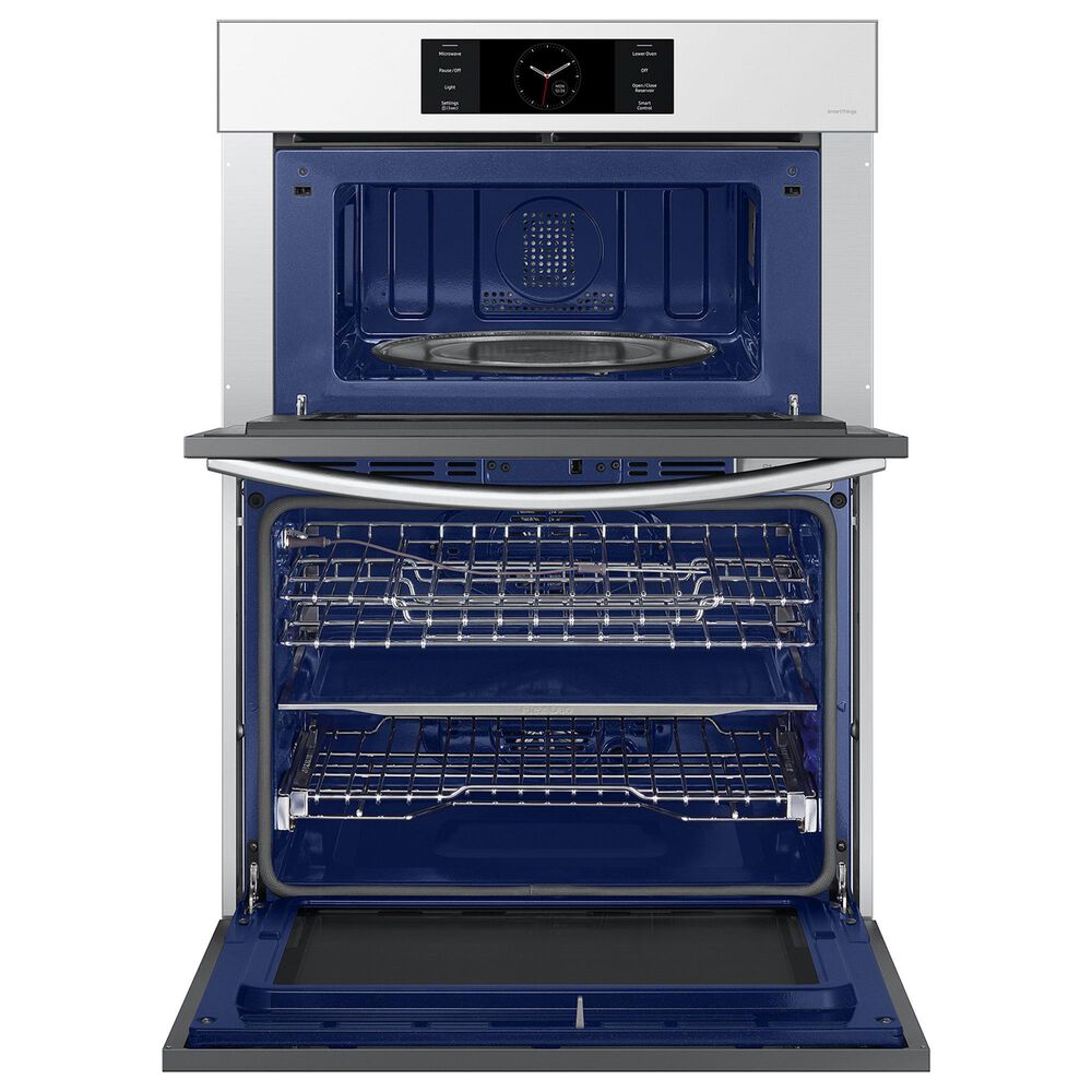 Samsung Bespoke 2-Piece Kitchen Package with White Bespoke 30" Combination Wall Oven and Stainless Steel 36" Electric Cooktop, , large