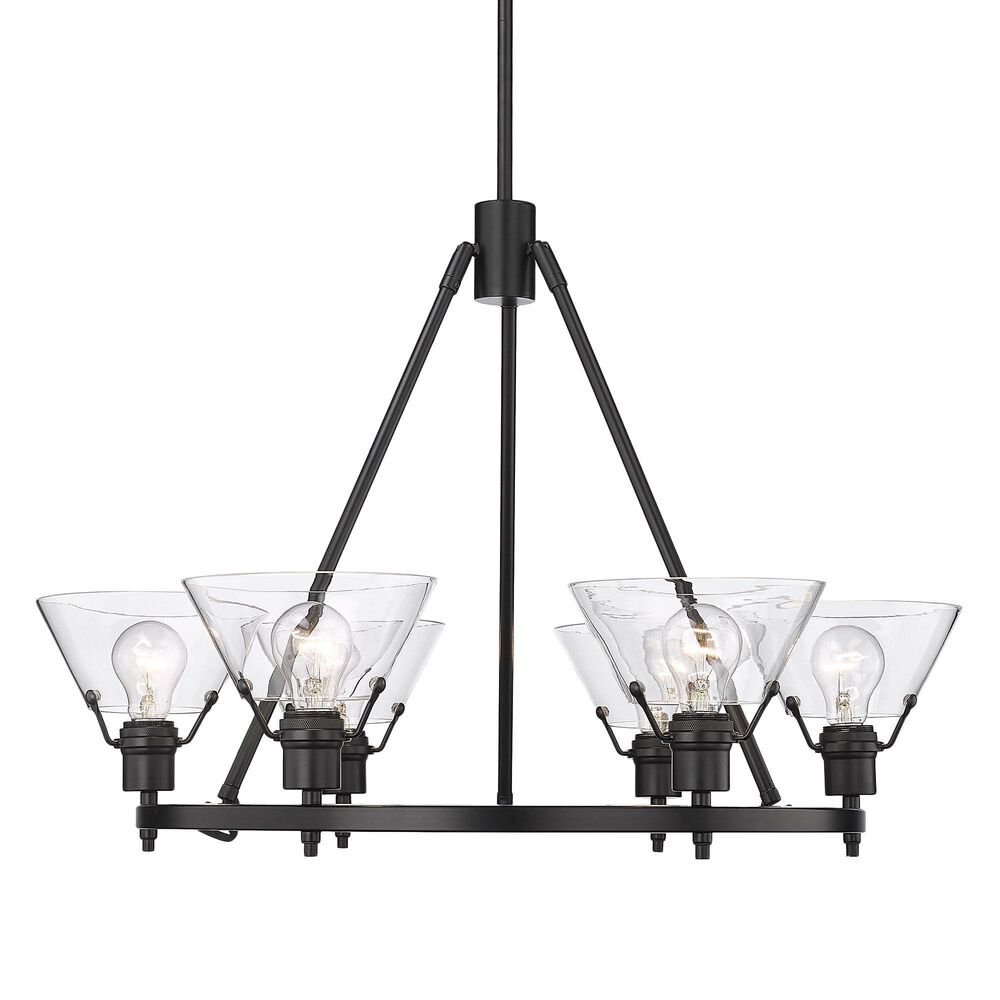 Golden Lighting Orwell 6-Light Chandelier in Matte Black, , large