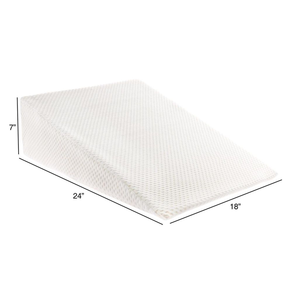 Timberlake Lavish Home Wedge Memory Foam Pillow in Ivory, , large