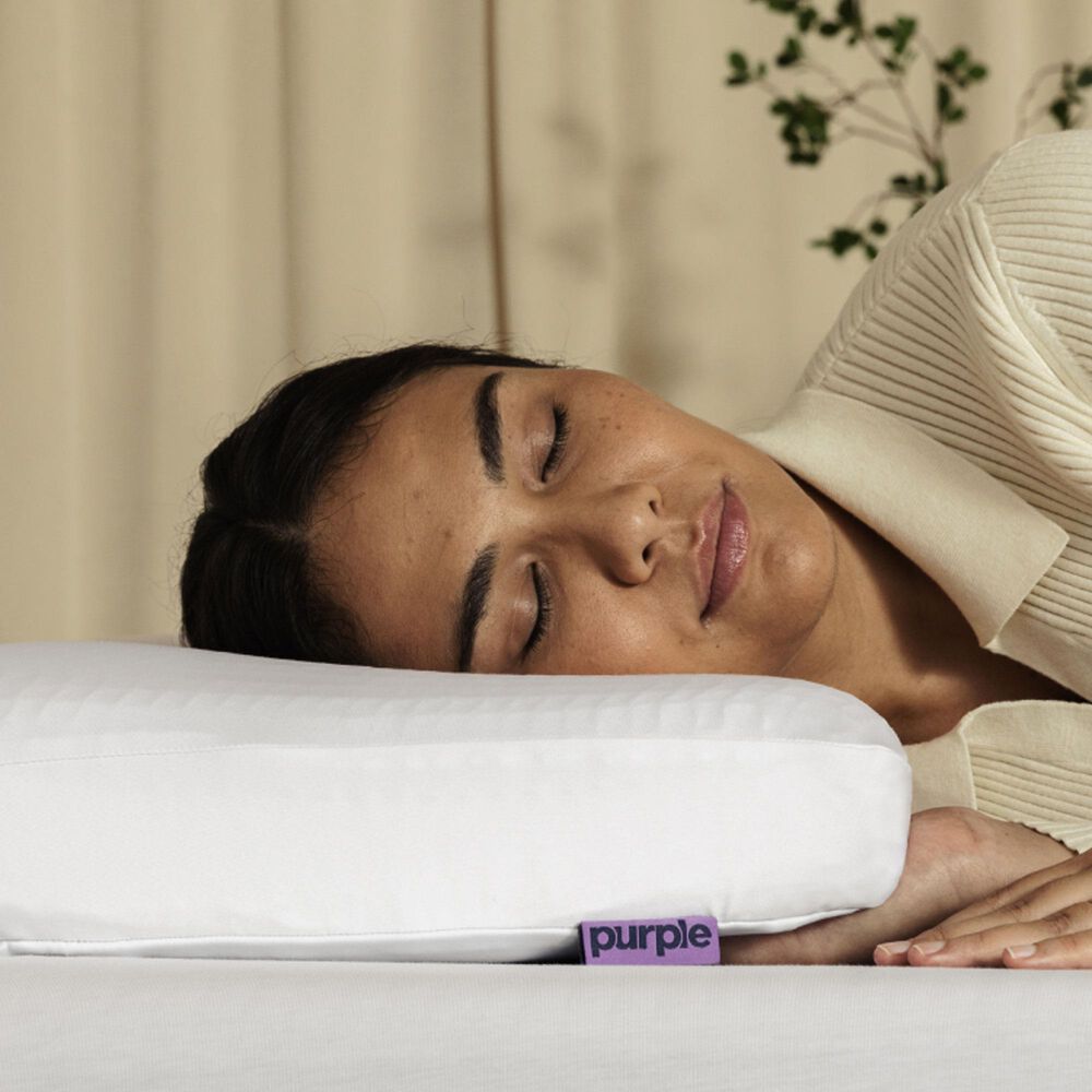 Purple DreamLayer King Pillow in White, , large