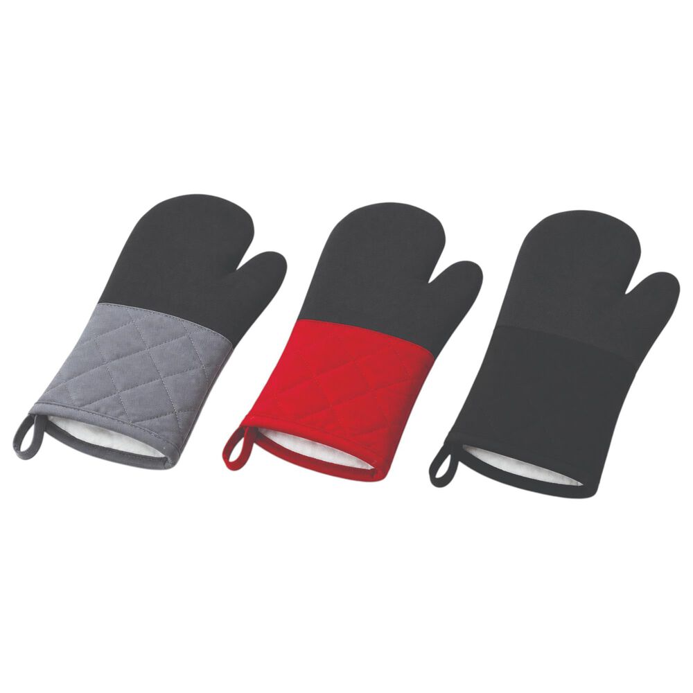 Home Basics Heat-Resistant Silicone Textured Grip Oven Mitt in Assorted, , large