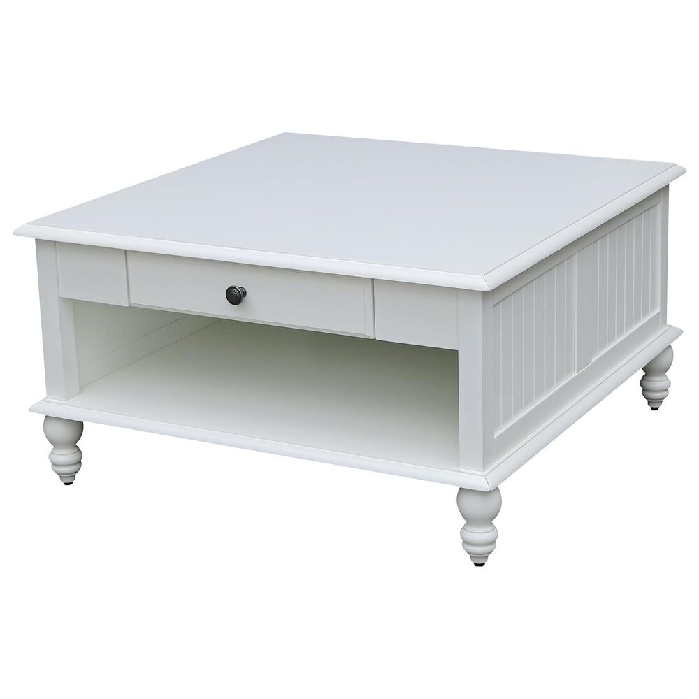 International Concepts Square Coffee Table in Beach White, , large
