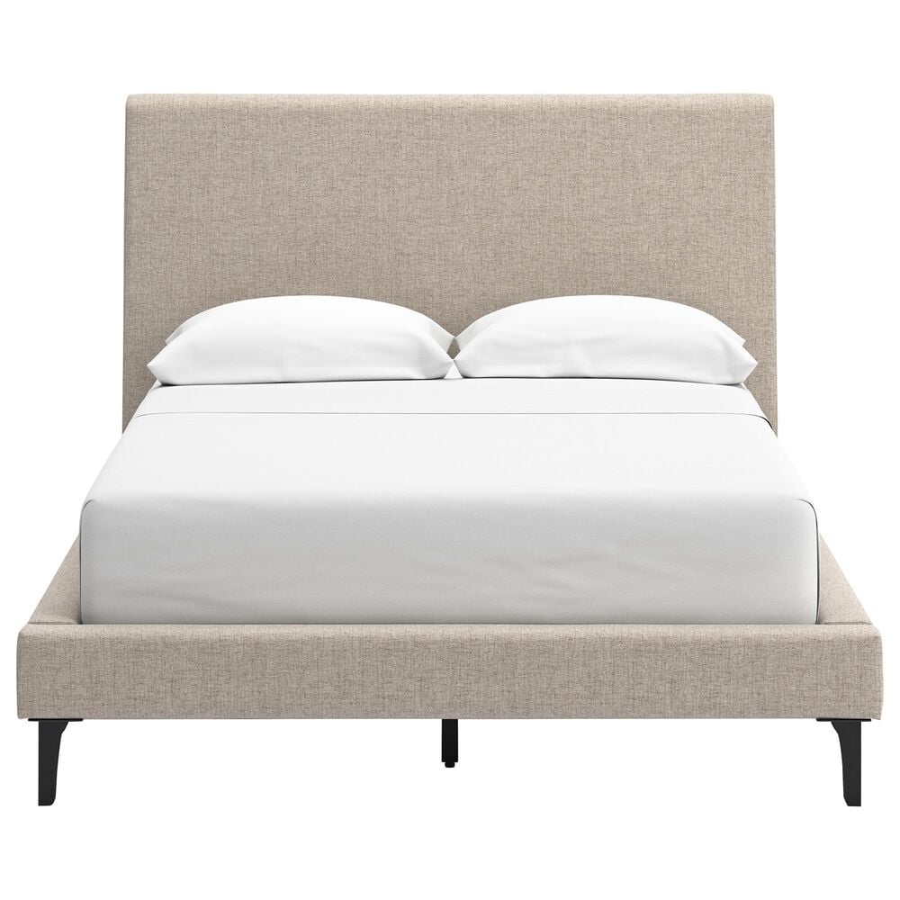 Ashley Cielden Full Upholstered Platform Bed with Roll Slats in Tan, , large