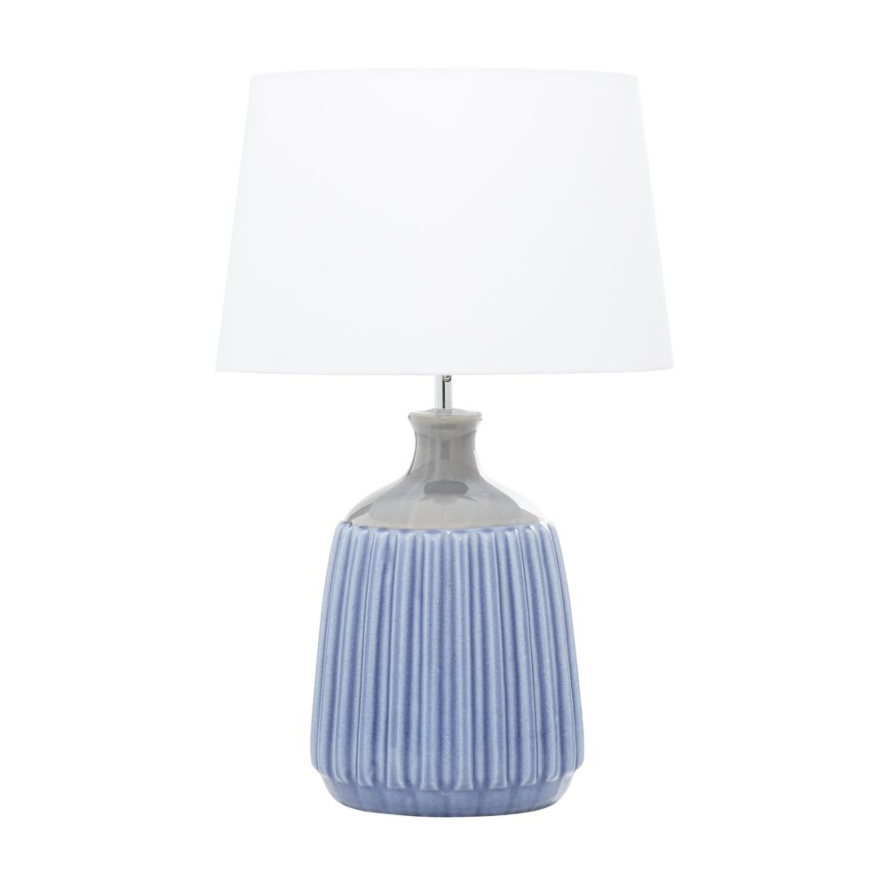 Maple and Jade Table Lamp in Shiny Blue and Gray, , large