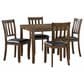 Homelegance Faust 5-Piece Square Dining Set in Charcoal Brown, , large