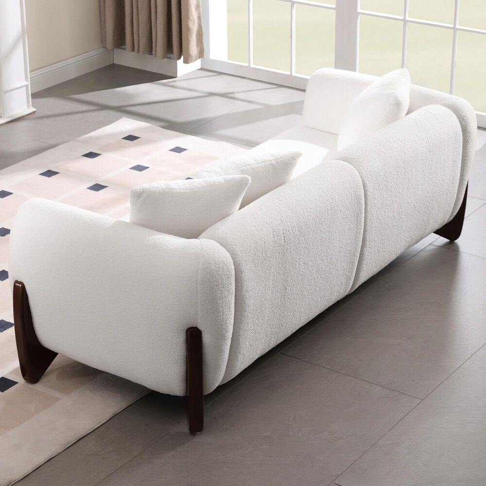 Morden Fort Cloud Boucle Stationary Sofa in White, , large