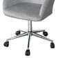 Impressions Vanity Colette Swivel Vanity Chair with Cool Grey Cushion in Silver Chrome, , large