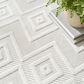Nourison Versatile 5" x 7" Ivory and White Indoor/Outdoor Area Rug, , large