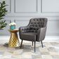 Zuo Modern Tasmania Accent Chair in Vintage Black and Gold, , large