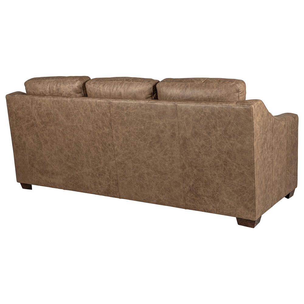 Hickorycraft Leather Stationary Sofa in Winslow, , large