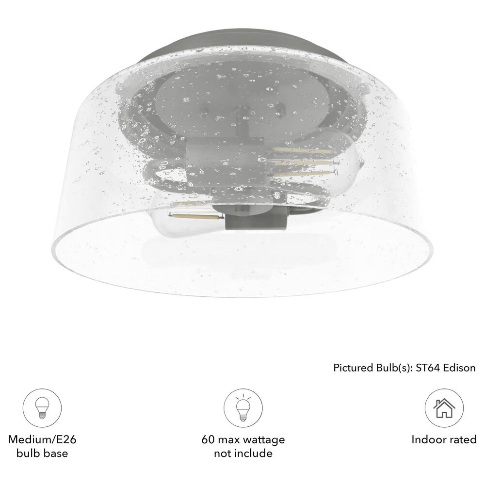Hunter Hartland 2-Light Flush Mount in Brushed Nickel, , large