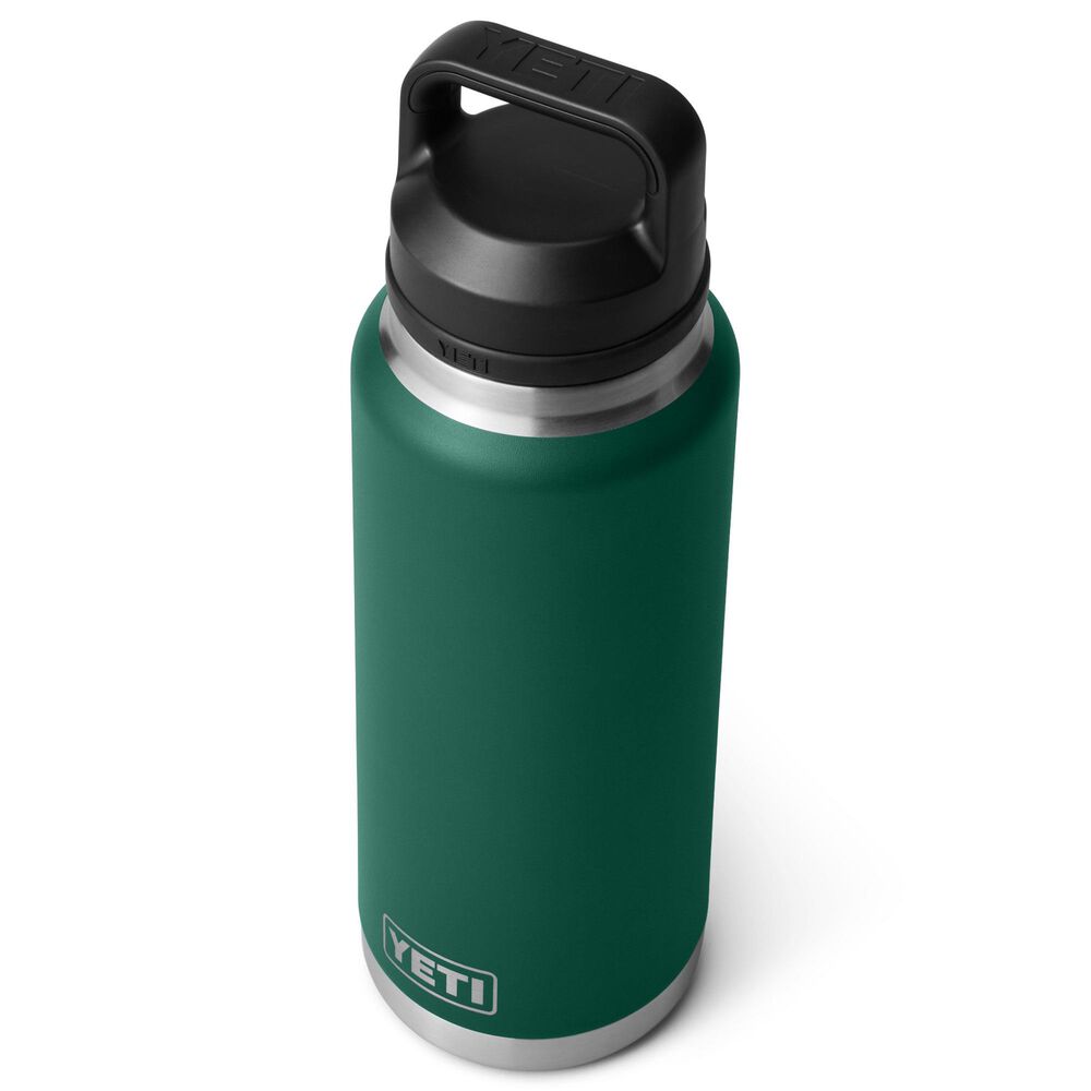 YETI Rambler 36 Oz Water Bottle with Chug Cap in Black Forest Green, , large