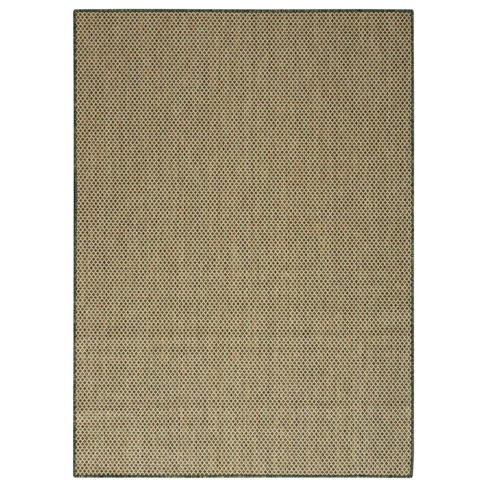 Nourison Courtyard Green 10&#39; x 14&#39; Indoor/Outdoor Area Rug, , large