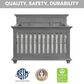 Oxford Baby Weston 2-Piece Crib and Dresser Nursery Set in Dusk Gray, , large