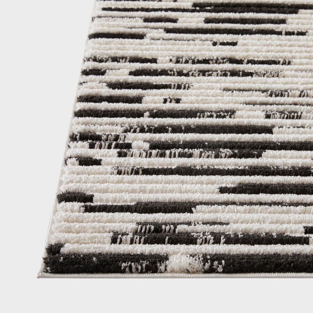 Central Oriental Etros Eden Beige and Black 5&#39;3&quot; x 7&#39;3&quot; Area Rug, , large