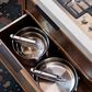 Joseph Joseph Space Steel 9.5" Frying Pan with Folding Handle in Stainless Steel, , large