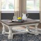 Ashley Havalance Rectangular Cocktail Table in Gray and White, , large