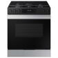 Samsung Bespoke Bespoke 6.0 Cu. Ft. Smart Slide-In Gas Range with 17K BTU Power Burner in Stainless Steel, , large