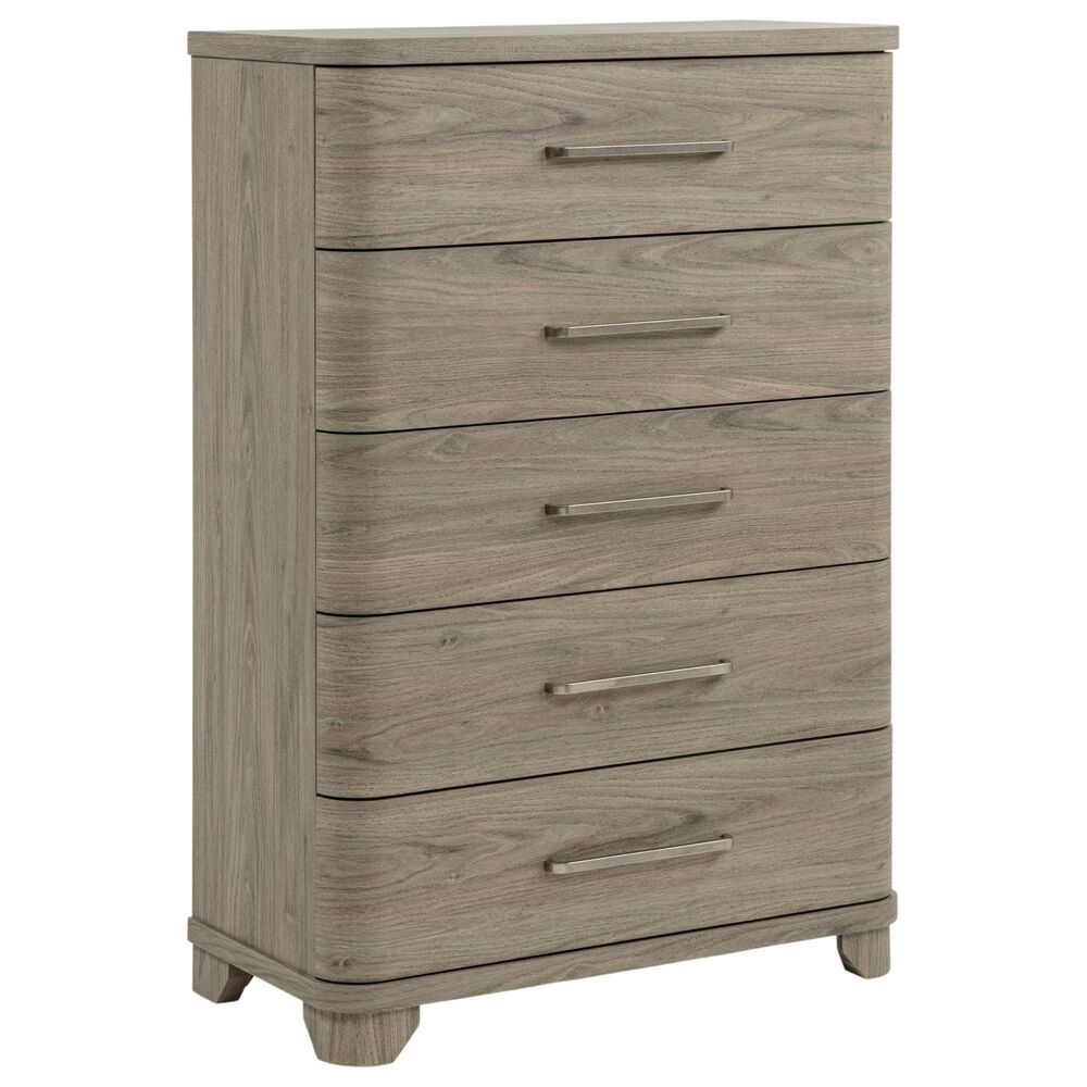 Crown Mark Veranda Queen Upholstered Panel Bed with Dresser, Chest, and Two Nightstands in Khaki, , large