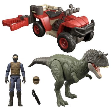 Jurassic World Capture Claw ATV Vehicle Pack with Human and Dinosaur Action Figure, , large