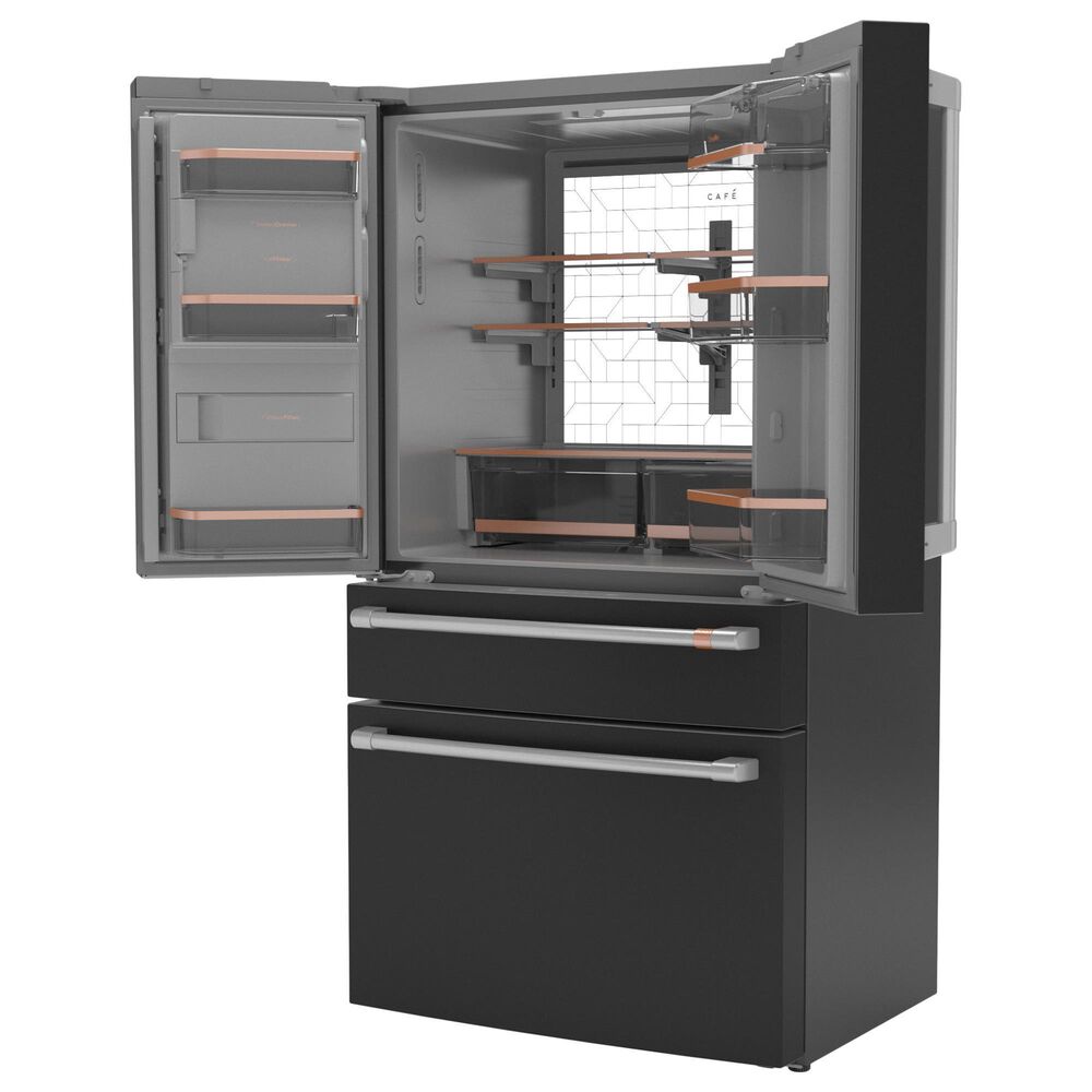 Cafe 22.3 Cu. Ft. 4-Door French Door Refrigerator in Matte Black, , large