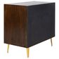 Safavieh Katia 3 Drawer Chest in Walnut/Gold, , large