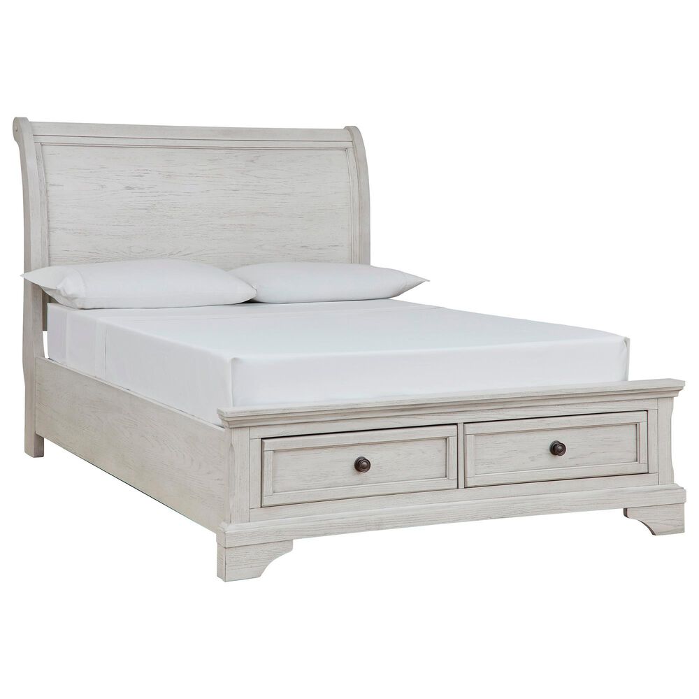 Ashley Robbinsdale Full Storage Sleigh Bed in Antique White, , large