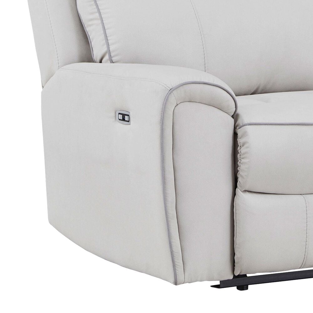 Ashley Social Pointe 5-Piece Power Symmetrical Reclining Sectional with Armless Recliner in Pearl and Ash, , large