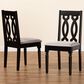 Baxton Studio Cherese Side Chair with Grey Cushion in Dark Brown (Set of 2), , large