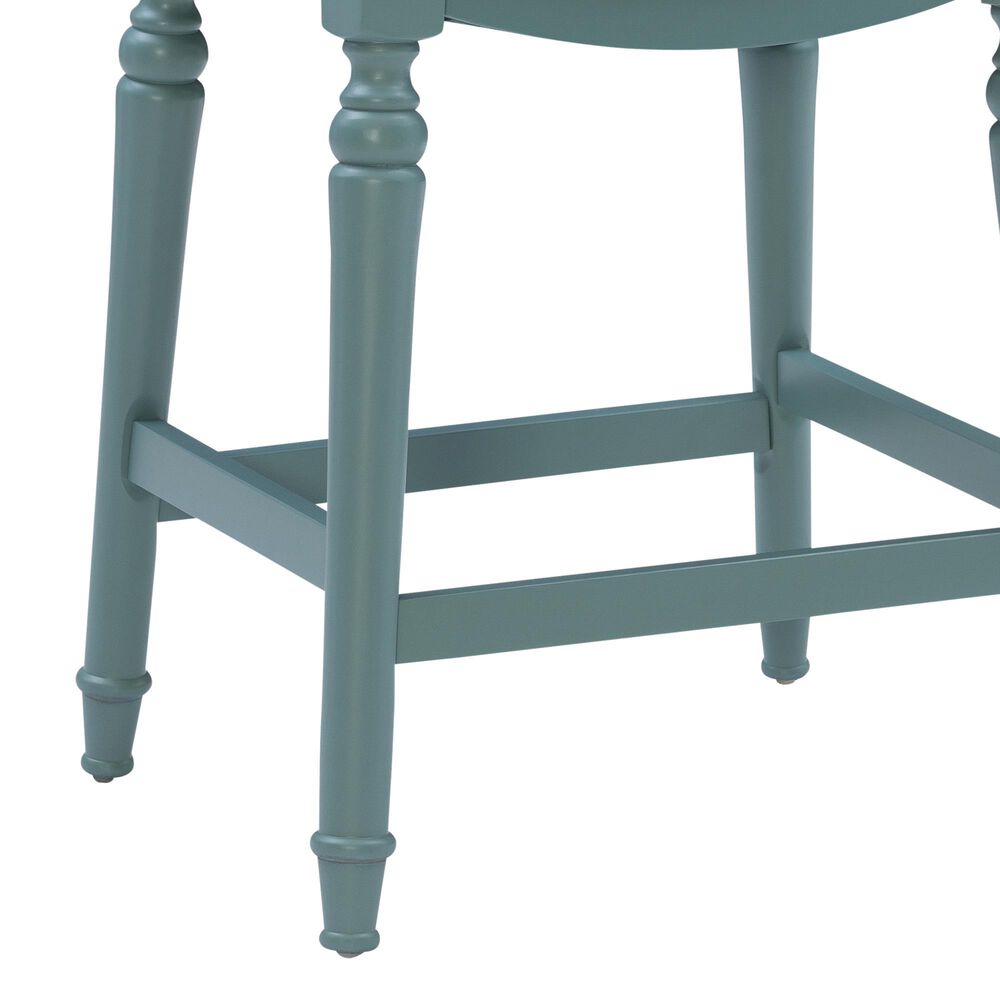 Linon Home Decor Hayes Counter Stool in Teal Blue, , large