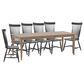 CANADEL Core 7-Piece Rectangular Dining Set in Oak Washed and Black, , large