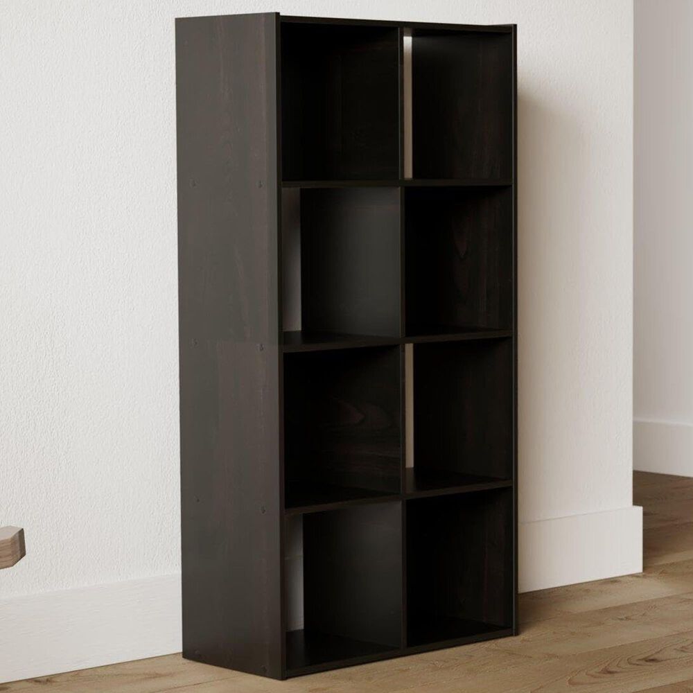 HOMLUX 8-Cube Cubic Shelf Storage Bookcase in Espresso, , large