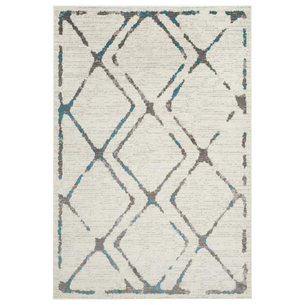 Safavieh Skyler SKY197D 4" x 6" Ivory and Blue Area Rug, , large