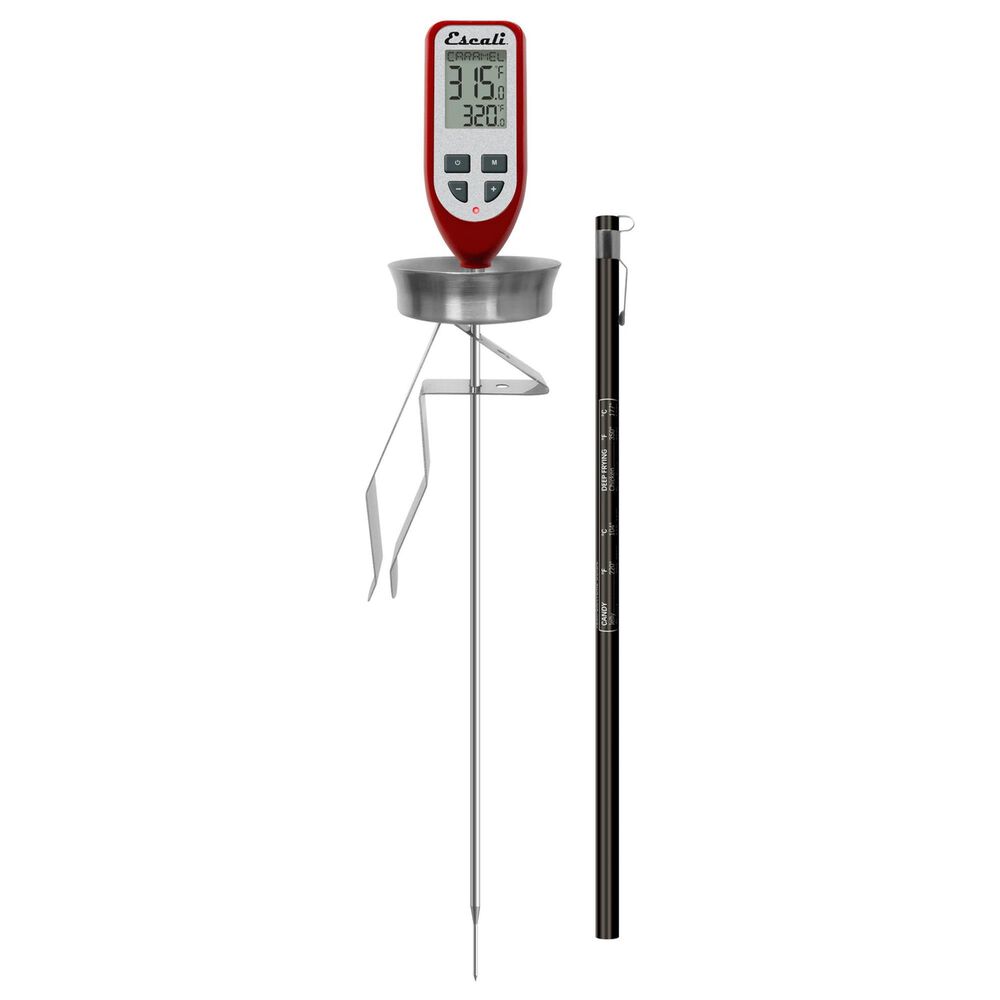 Kitchen Supply Digital Candy and Deep Fry Thermometer in Red, , large