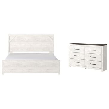 Ashley Gerridan 2-Piece King Bedroom Set in White and Gray, , large