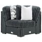 Ashley Midnight-Madness 4-Piece Right Facing Sectional with Chaise in Gunmetal, , large