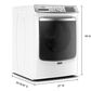 Maytag 5.0 Cu. Ft. Front Load Washer with Steam and a 7.3 Cu. Ft. Gas Dryer - White, , large