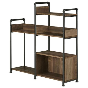 Furniture of America Omar Bookcase in Reclaimed Oak and Black, , large