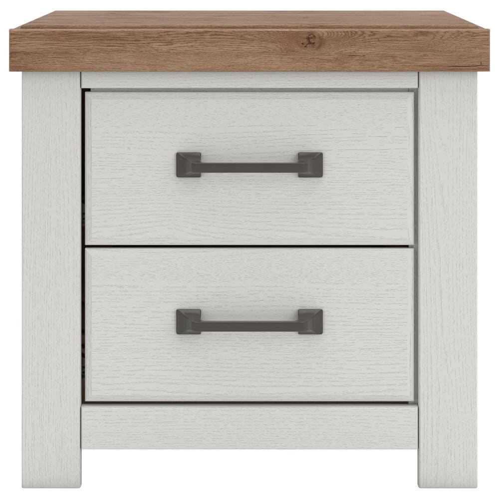 Ashley Savonport Full Storage Bed with Nightstand in White and Brown, , large