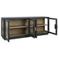 Classic Home Larson 4-Door Sideboard in Black and Clear, , large