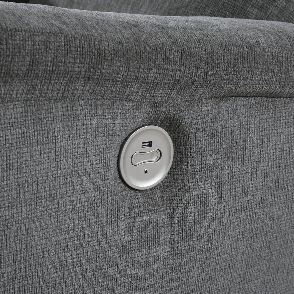 Ashley Barnsana Power Reclining Sofa in Gravel, , large