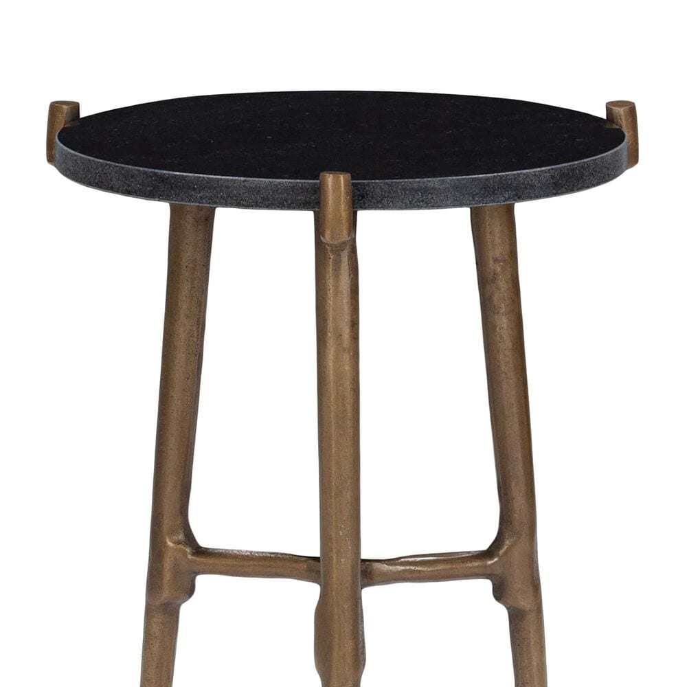 Classic Home Halley Accent Table in Black and Antique Gold, , large
