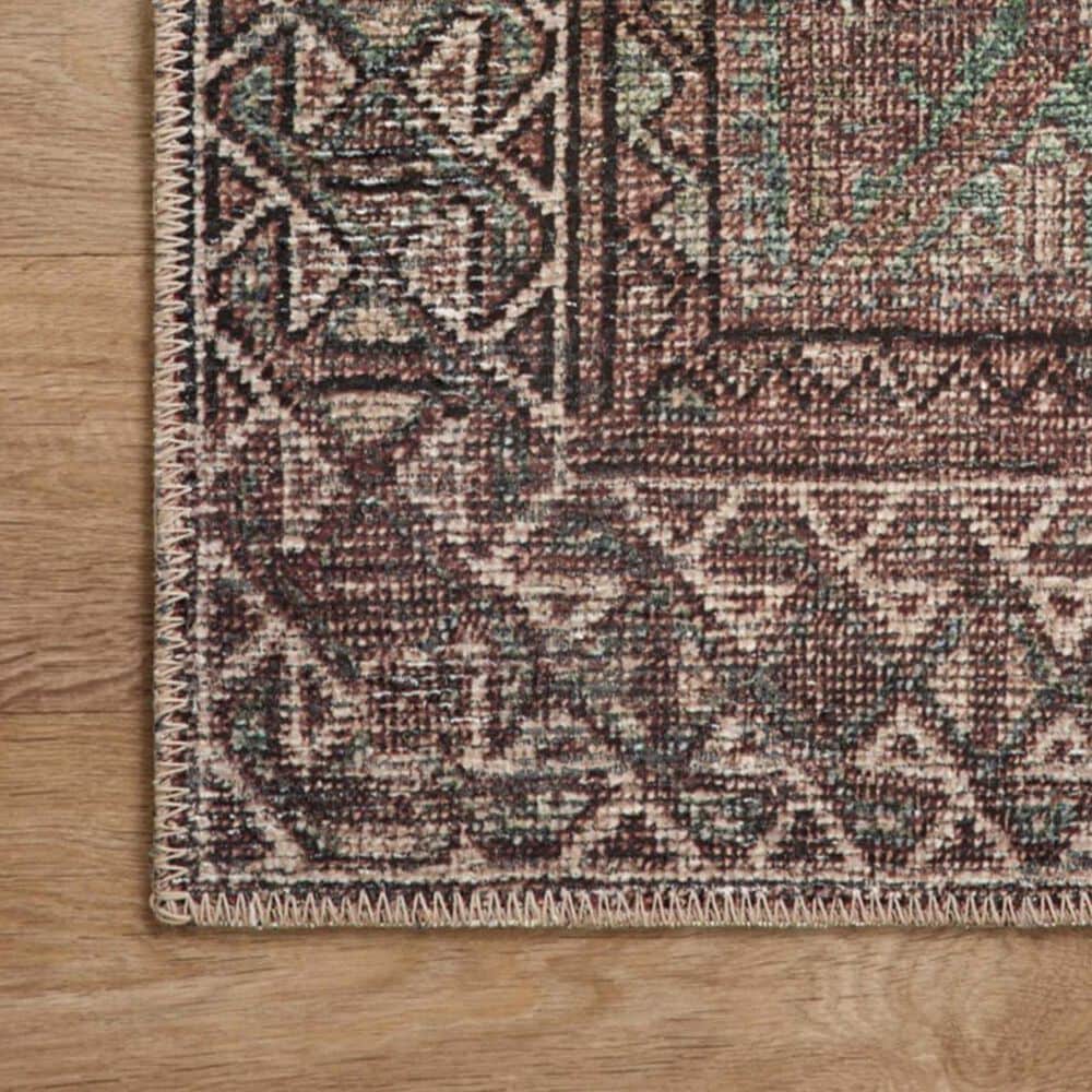Amber Lewis x Loloi Billie 7&#39;6&quot; x 9&#39;6&quot; Aqua and Rust Area Rug, , large