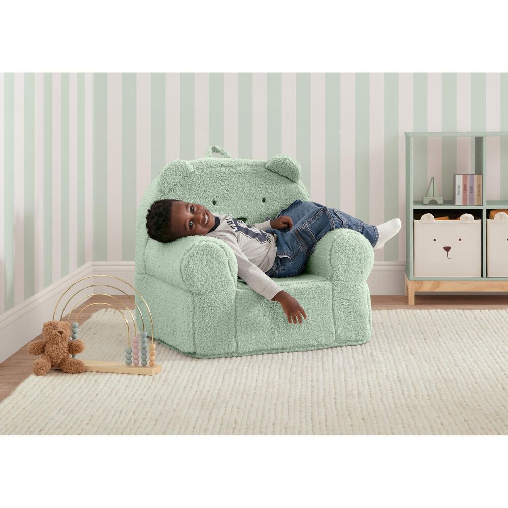 Delta Children Sherpa Bear Chair in Sage, , large