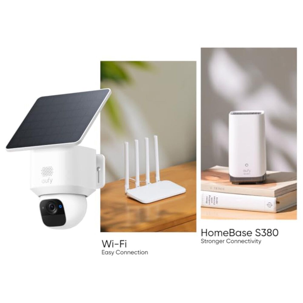 eufy E30 Outdoor SoloCam Security Camera with Solar Panel in White, , large