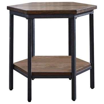 Steve Silver Ultimo Hexagon End Table in Mocha and Black, , large