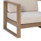 Linon Home Decor Silas Patio Arm Chair in Beige, , large